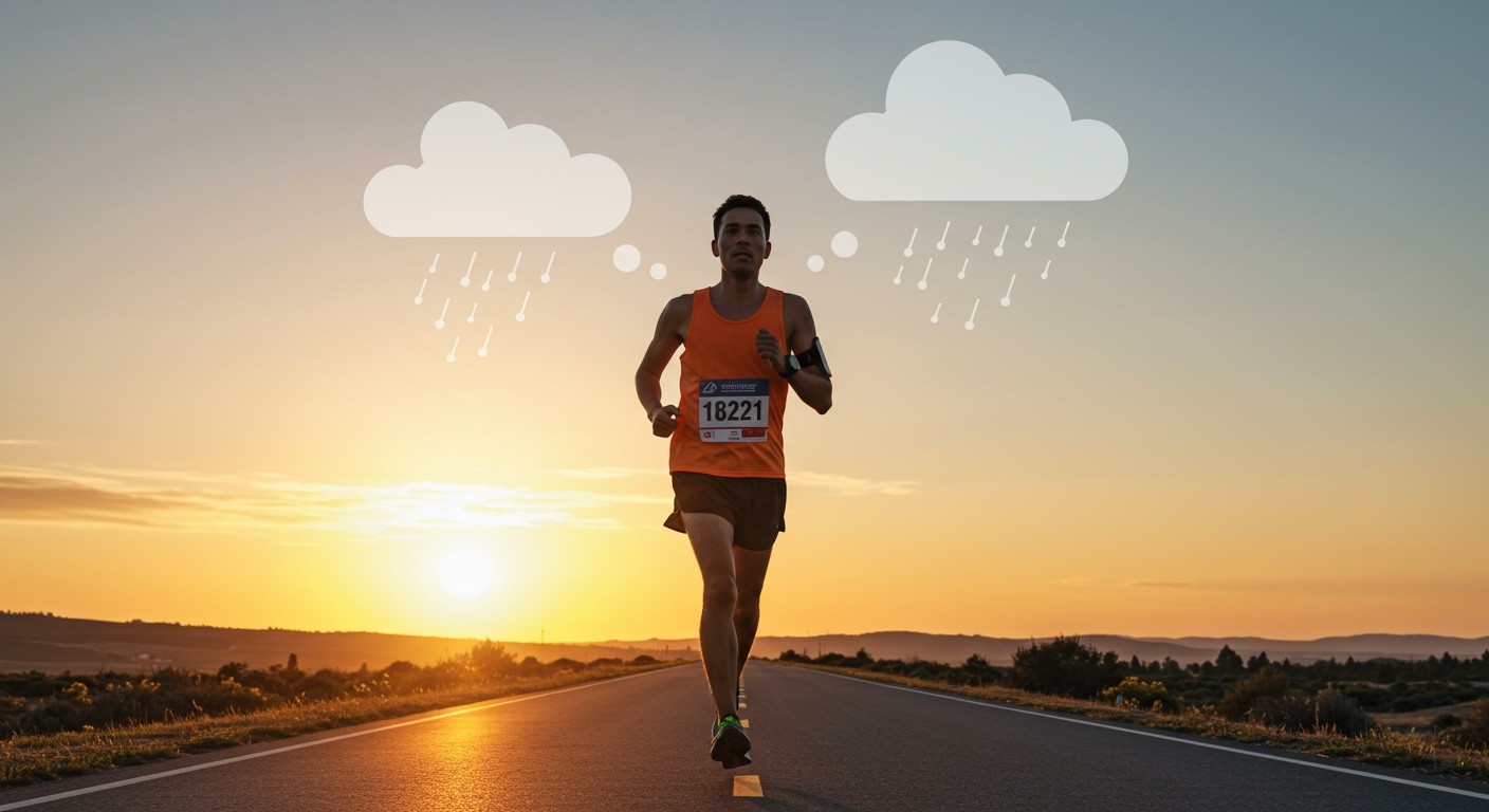 A pozitív gondolatok energikusabbá teszik a maratonfutást.