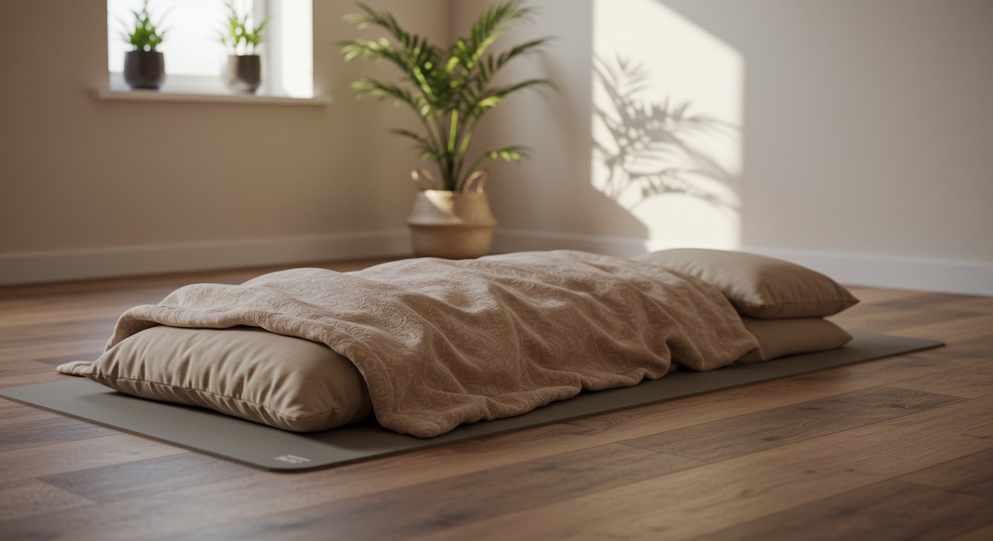 A Savasana mélyebb relaxációt segít a megfelelő kiegészítőkkel.