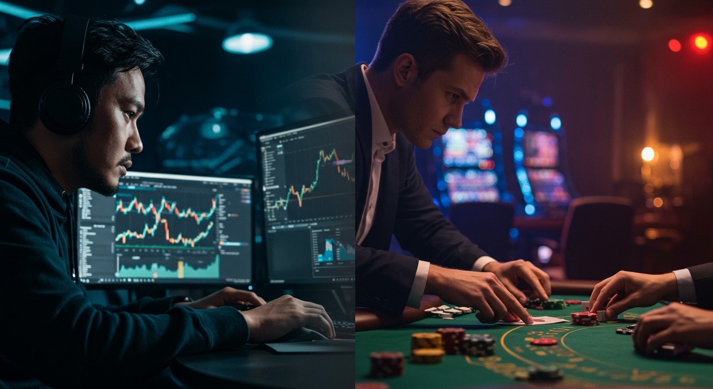 A kriptovaluta-kereskedelem és a szerencsejáték izgalma összefonódik.