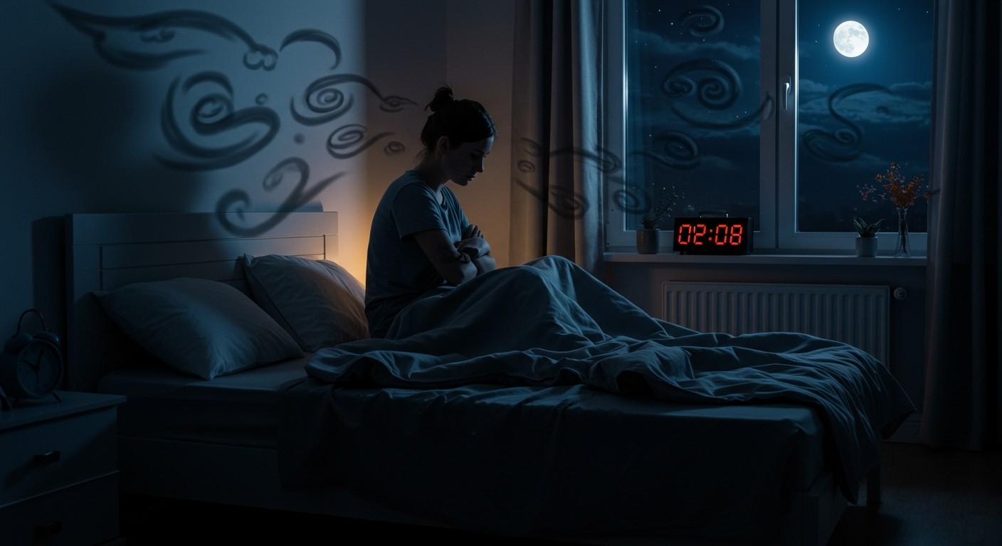 Éjszaka a stressz fokozza a negatív gondolatokat.