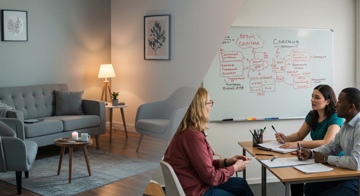 A coaching célja a fejlődés, a terápia a gyógyulás.