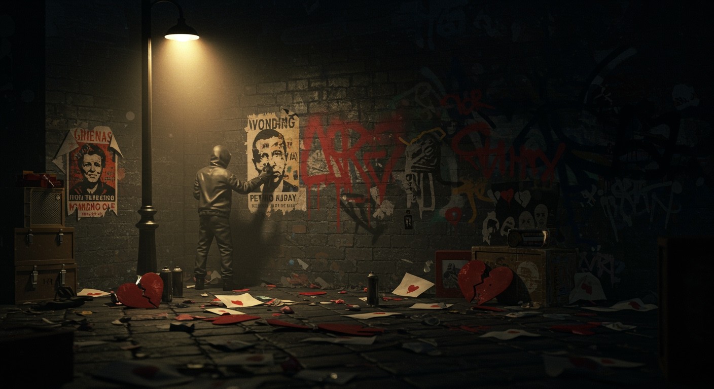 A Banksy-zés a kapcsolatbeli feszültségeket hivatott kifejezni.