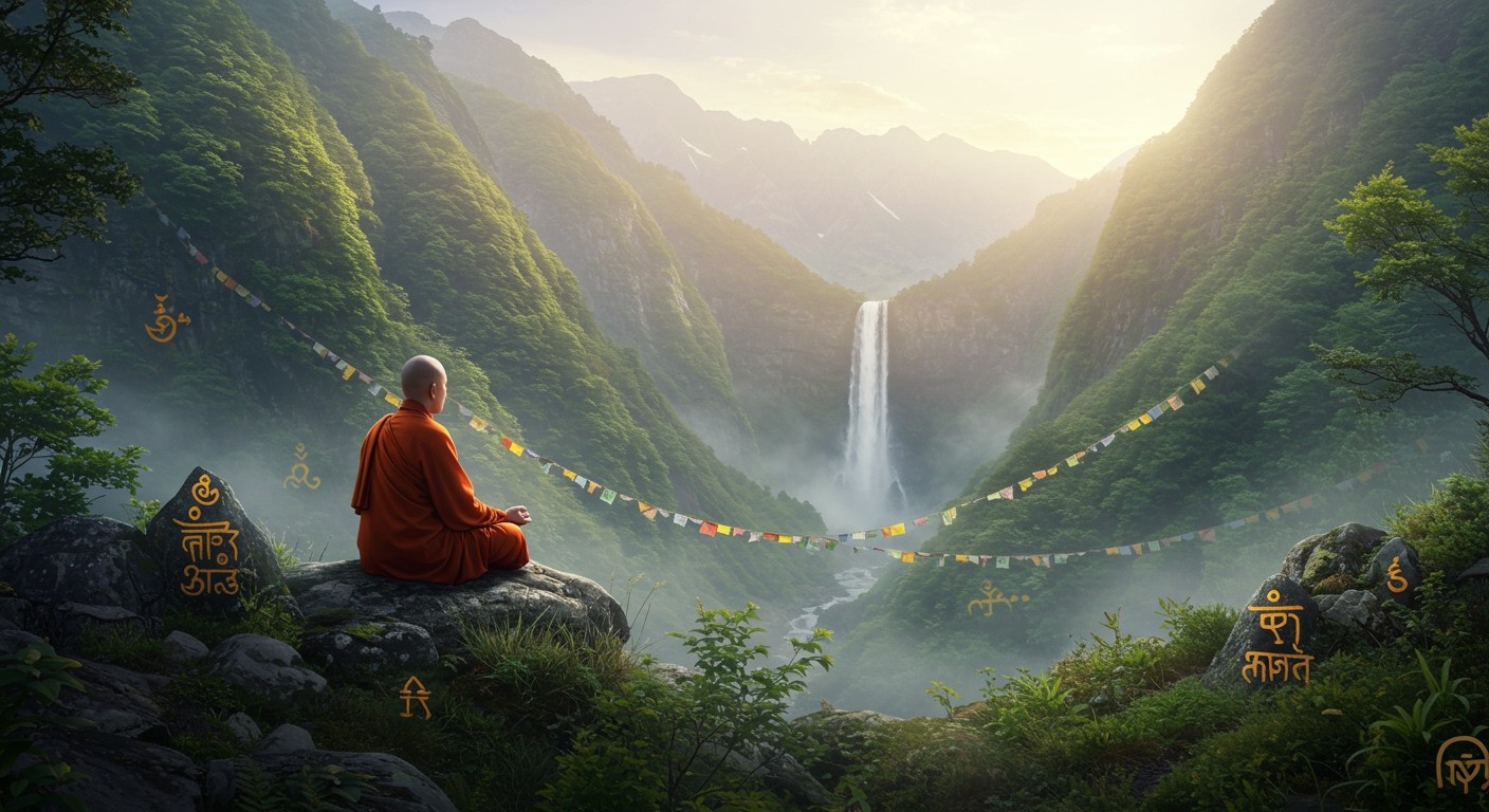 A buddhizmusban a lemondás a belső béke keresése.