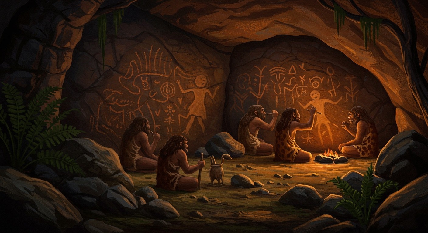A neandervölgyiek művészete az érzelmek gazdag kifejezése.