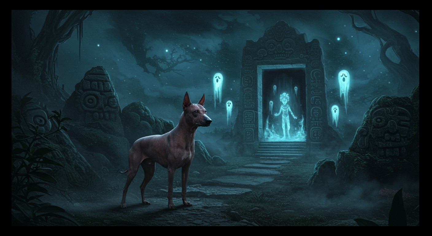A xoloitzcuintle védelmezte a lelkeket a Mictlanban.