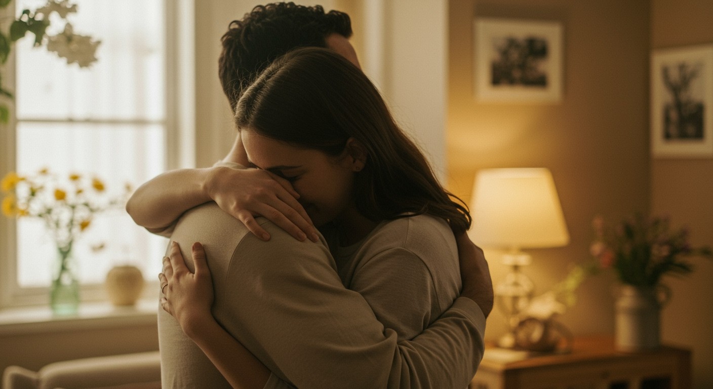 Az ölelés csökkenti a kortizolszintet és a stresszt.