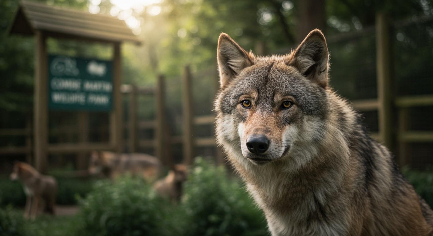 A Combe Martin Wildlife Park segít a farkasok beilleszkedésében.