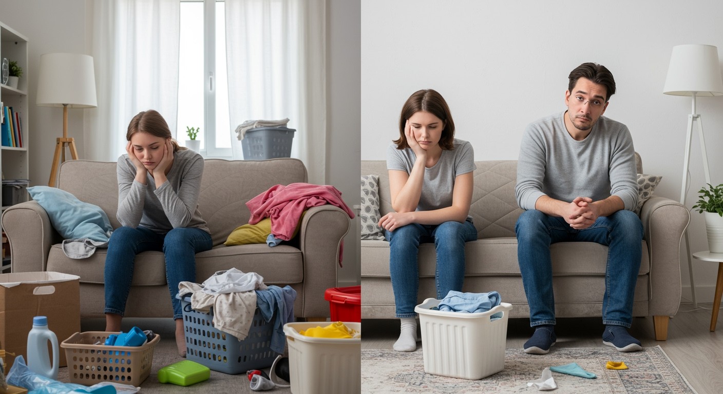 A házimunka egyenlőtlen megoszlása stresszhez és kiégéshez vezet.
