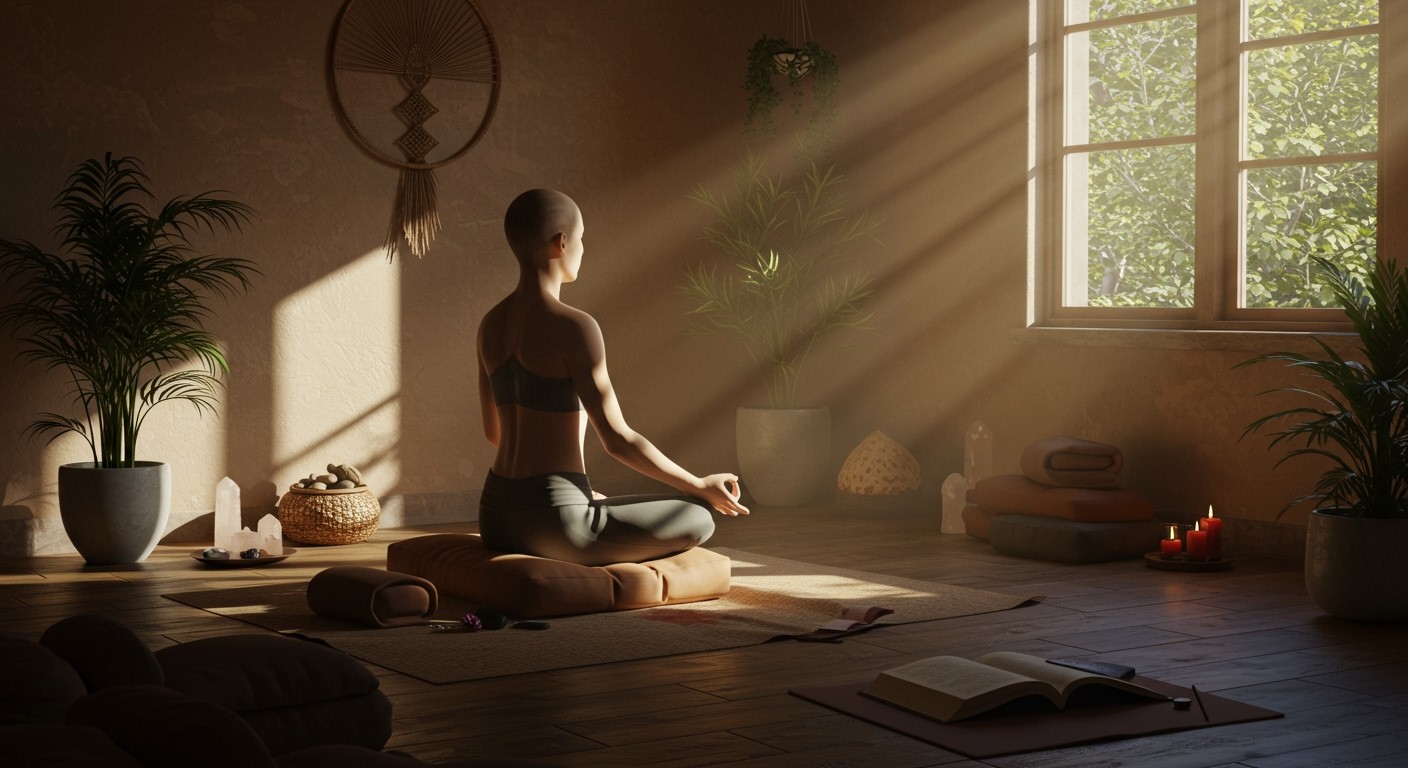 A meditáció csökkenti a stresszt és javítja a fókuszt.