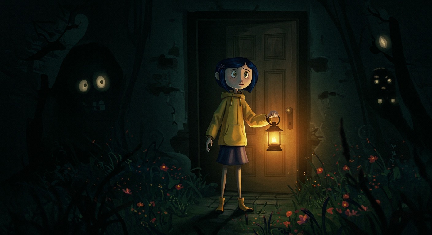 Coraline bátorsága inspirálja a félelem legyőzését.