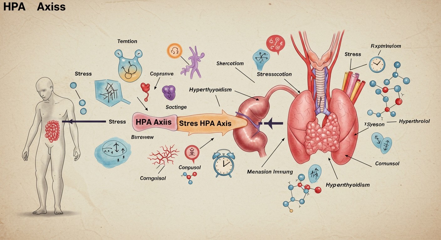 A stressz aktiválja a HPA-tengelyt, hormonális egyensúlyzavart okozva.