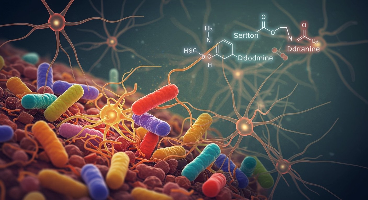 A bélflóra hatással van a neurotranszmitterek szintjére.