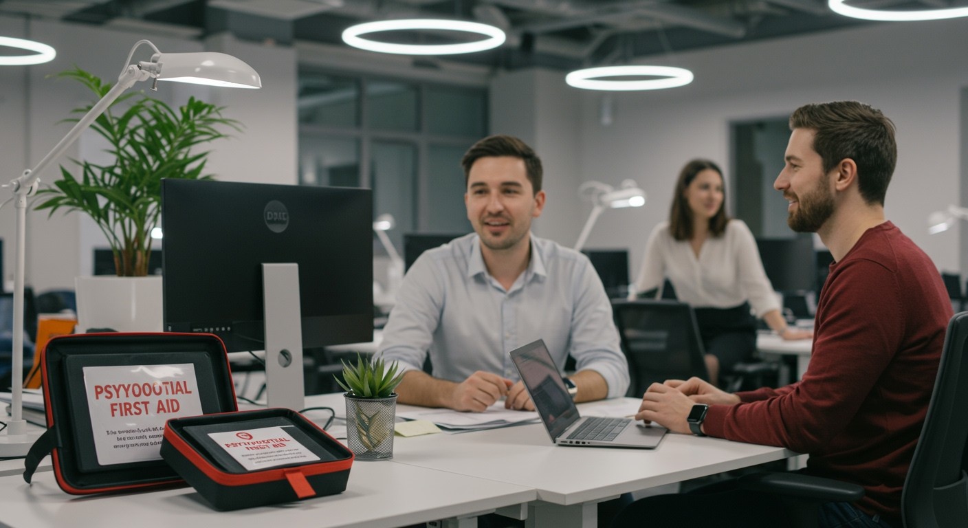 A pszichológiai elsősegély programok csökkentik a munkahelyi stresszt.