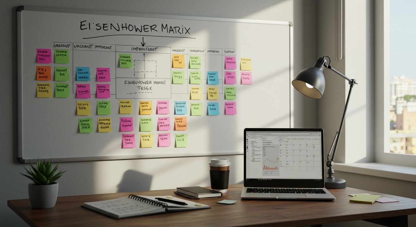 Az Eisenhower-mátrix segít a teendők hatékony rangsorolásában.