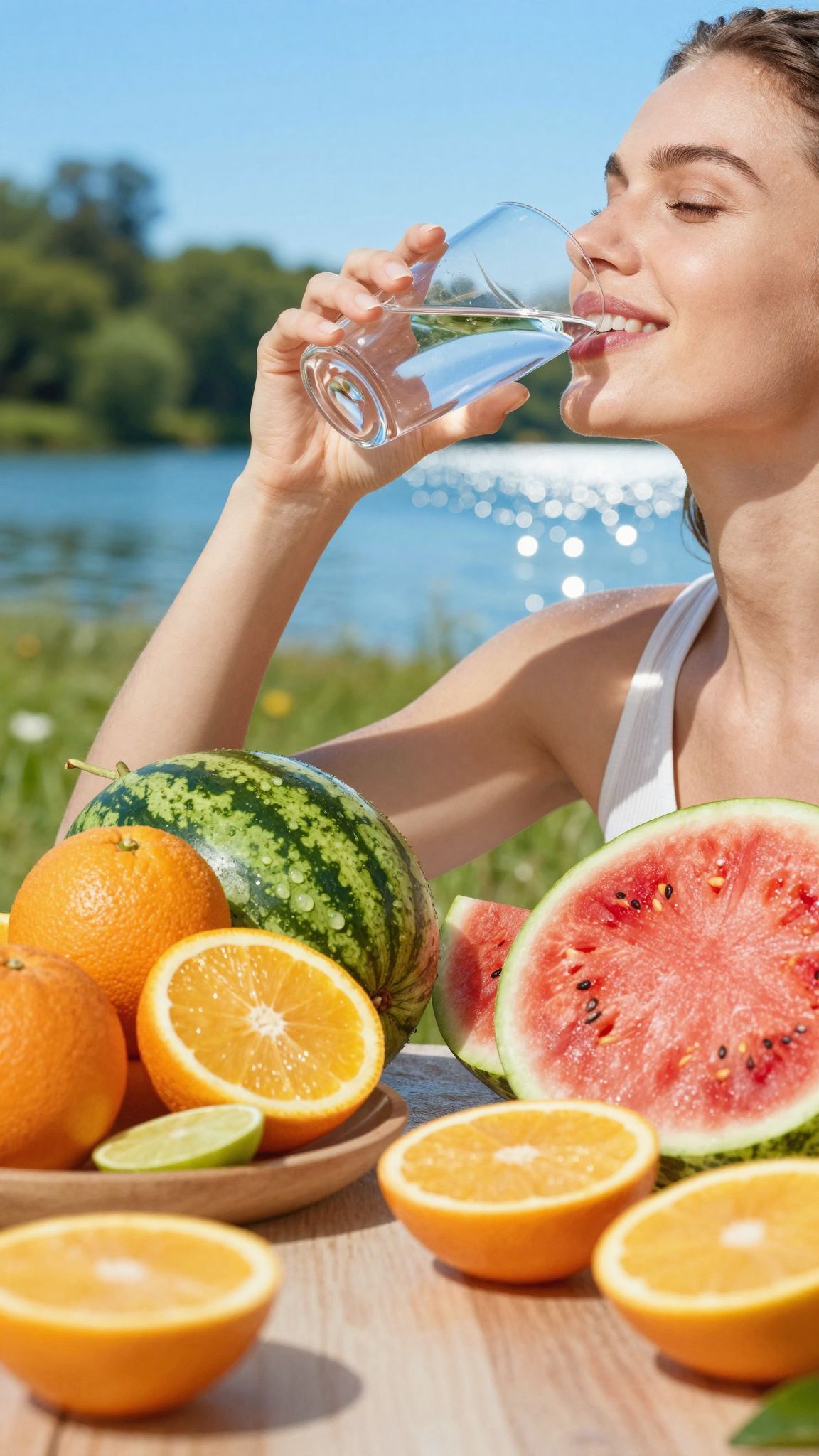 A zöldségek és gyümölcsök jelentős vízforrást nyújtanak.
