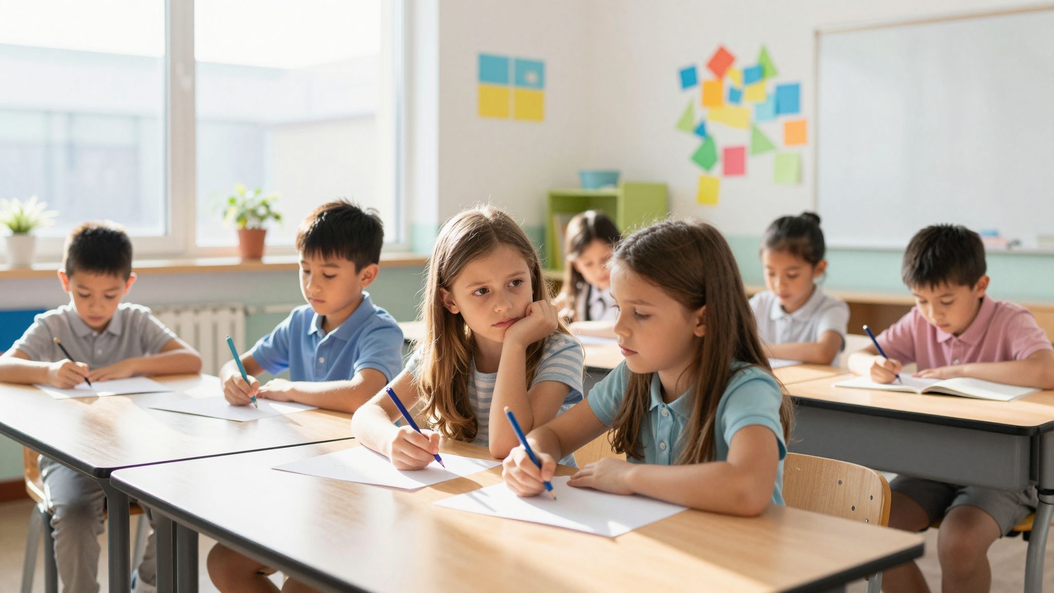 Az iskolai stressz növelheti a gyermekek szorongását.