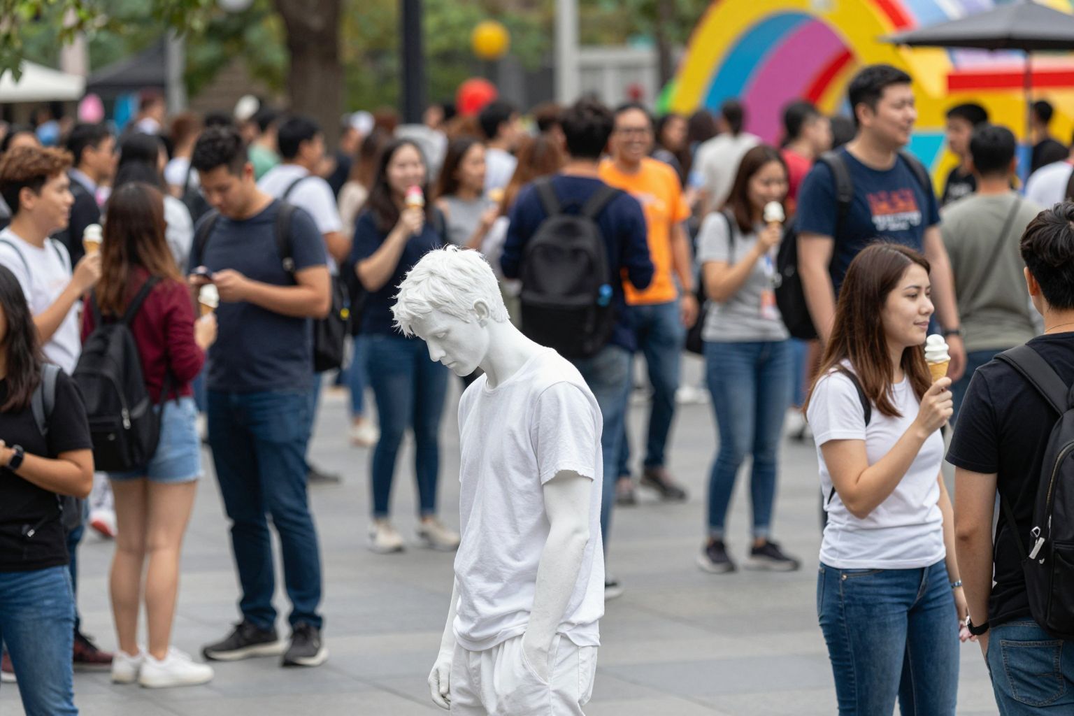 A tömegben érzett magány gyakran mélyebb lelki sebeket okoz.
