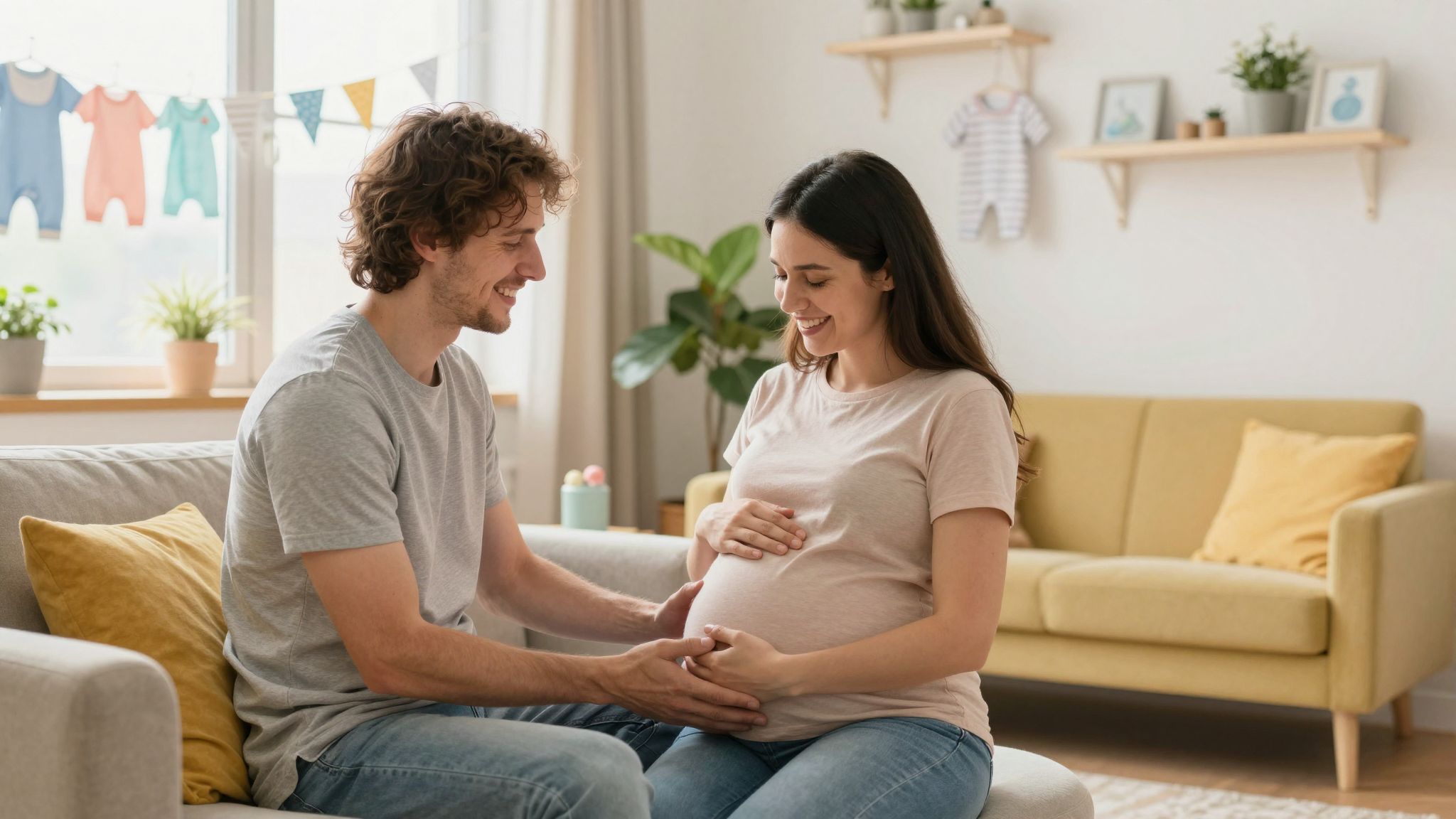 Az apai identitás tükröződése a férfiak terhességi tüneteiben.