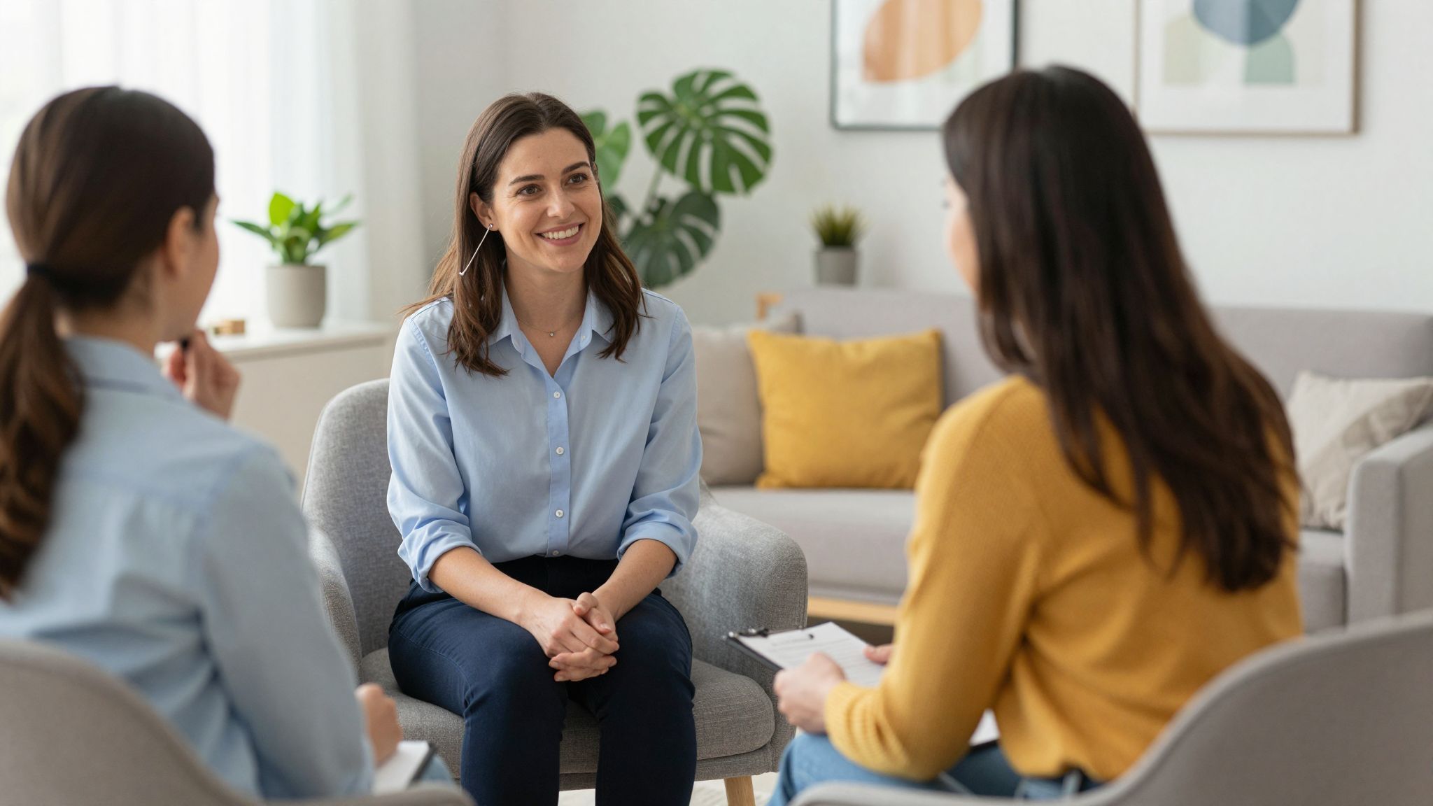 A terápiás viszonyban a dialógus hangsúlyosabb Jungnál.