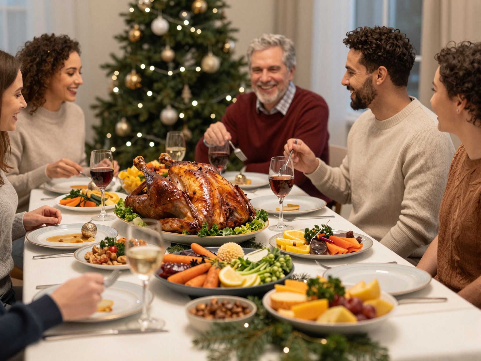 Az ünnepi étkezés közösségi összetartozást és megosztást szimbolizál.