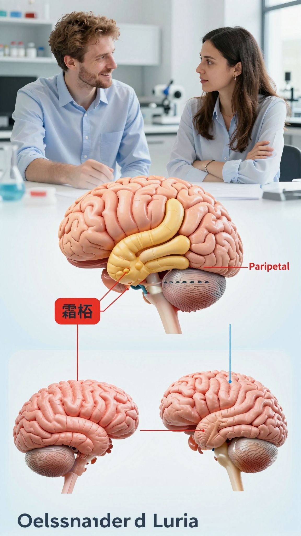 Luria szerint az agy három egysége együttműködik a viselkedésben.