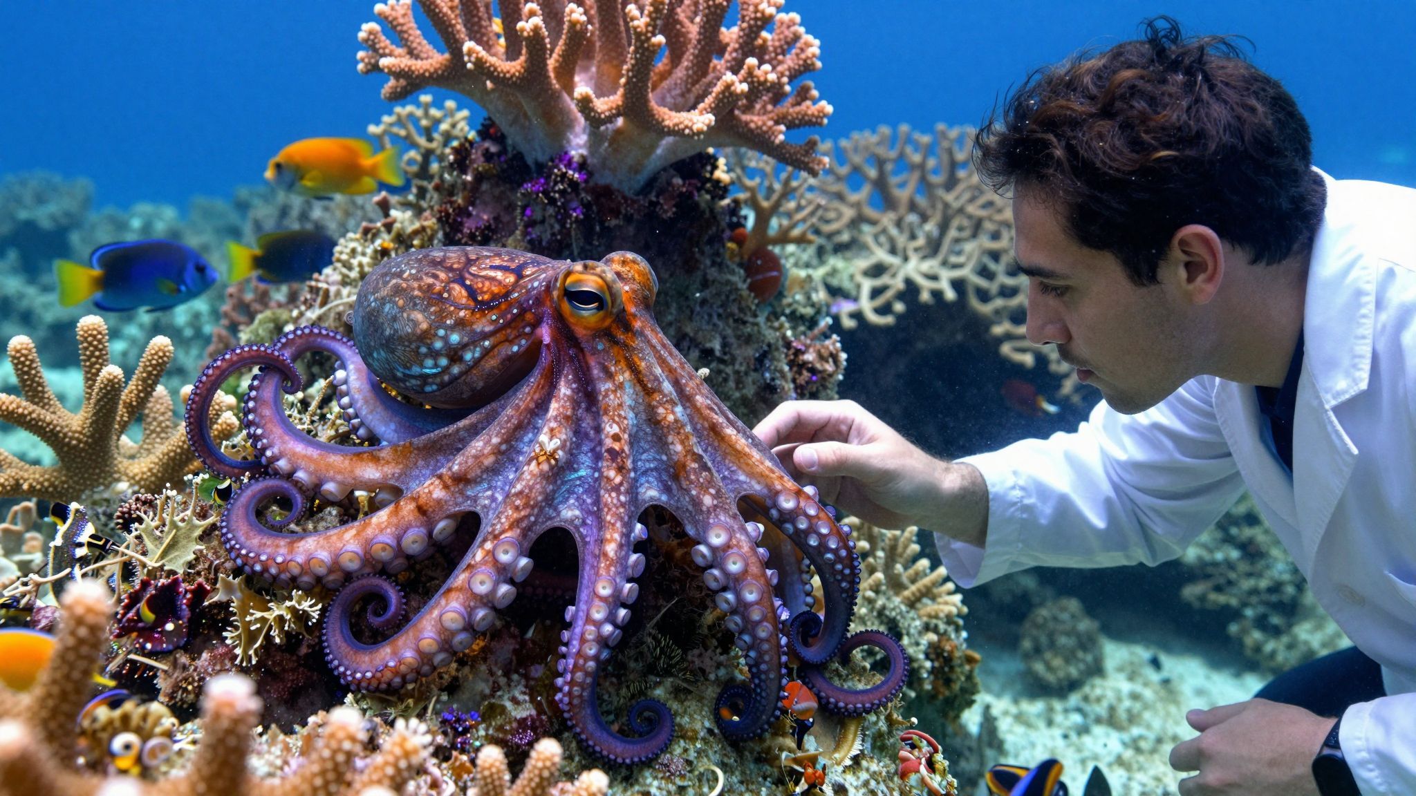 A polipok képesek felismerni és reagálni a környezetükre.