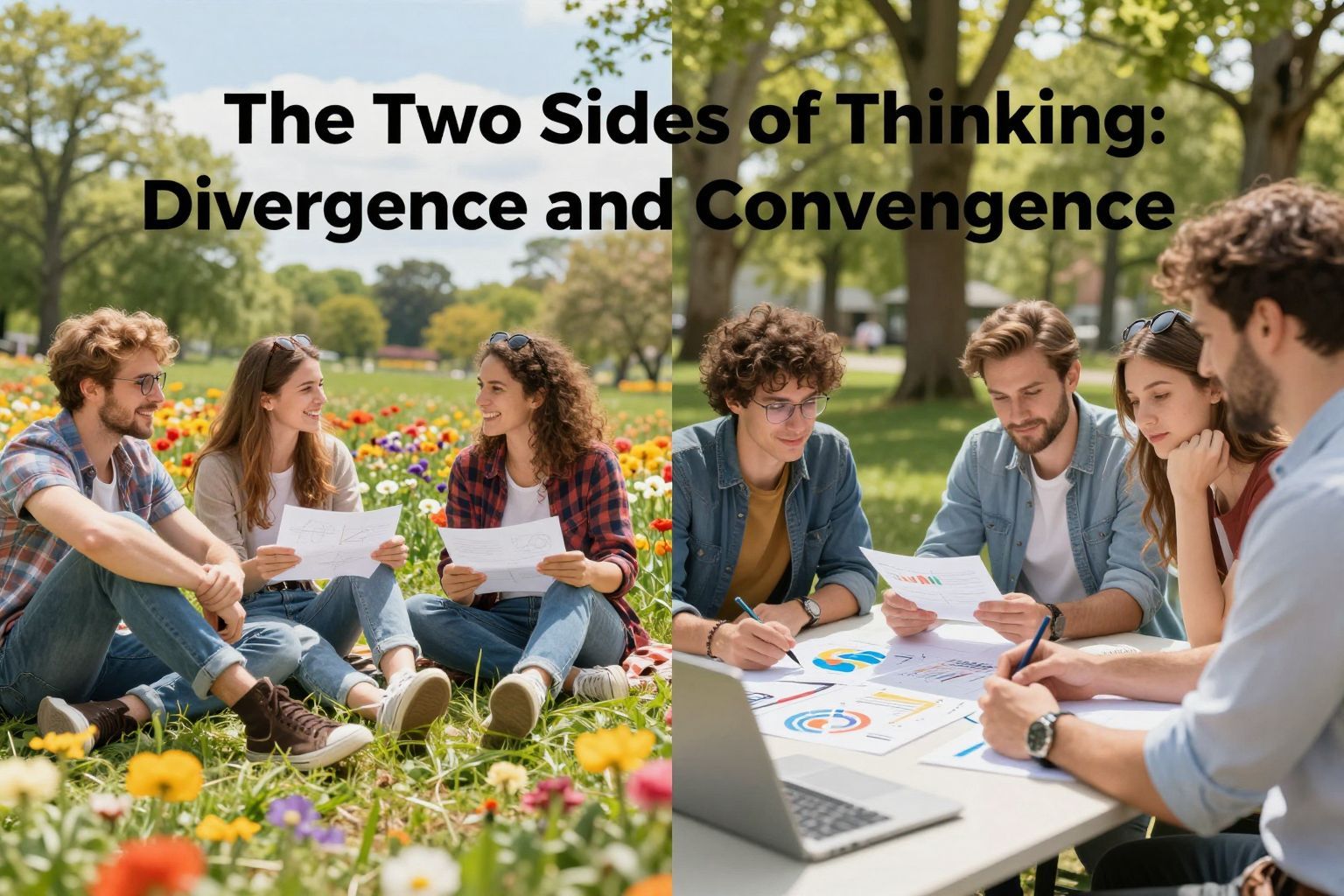 A divergens gondolkodás új ötleteket generál, míg a konvergens rendszerezi őket.