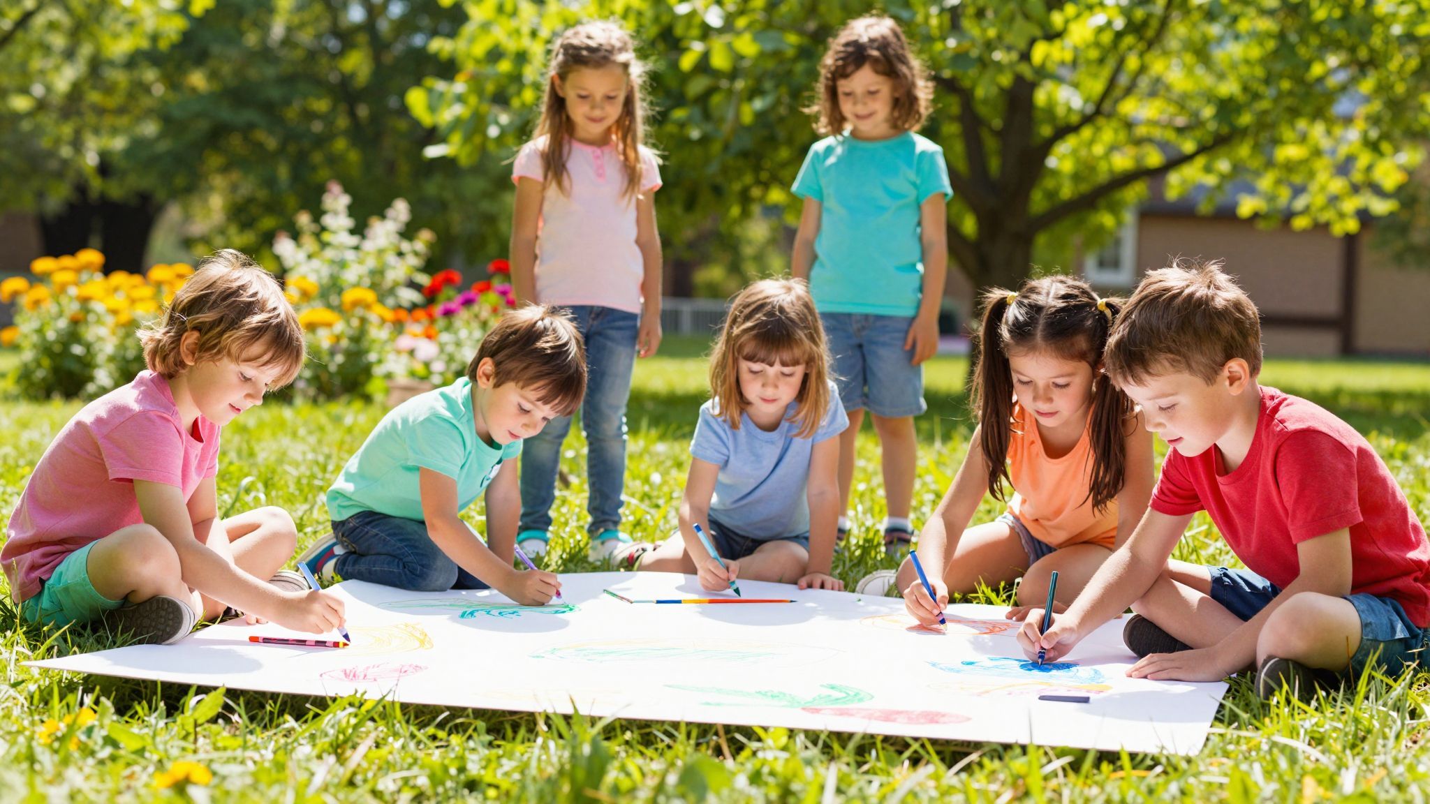 A környezet ösztönzi a gyermekek kreatív kifejezését.