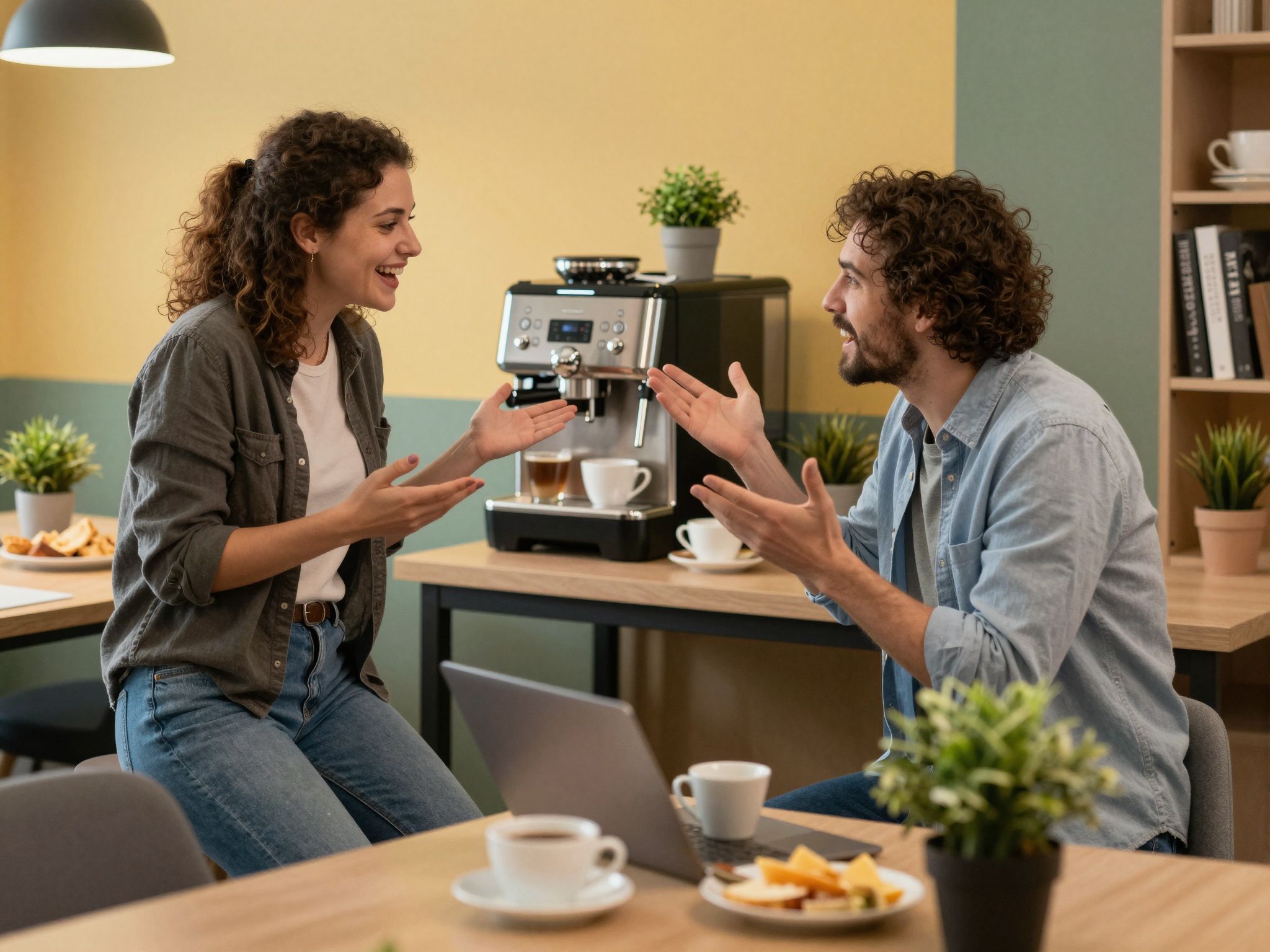 A kávégép melletti beszélgetések gyakran stratégiák színterei.