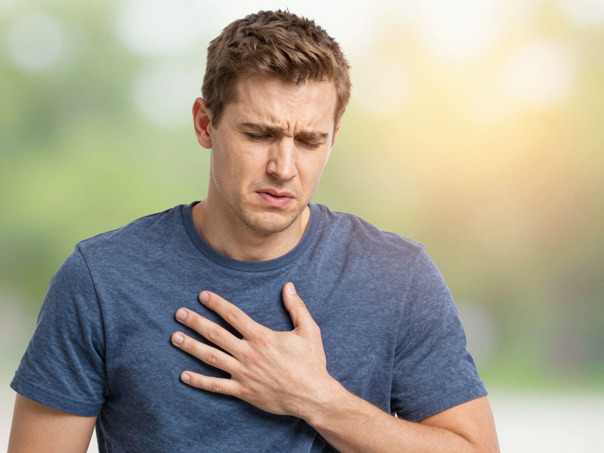 A mellkasi szorítás gyakran jelzi az érzelmi feszültséget.