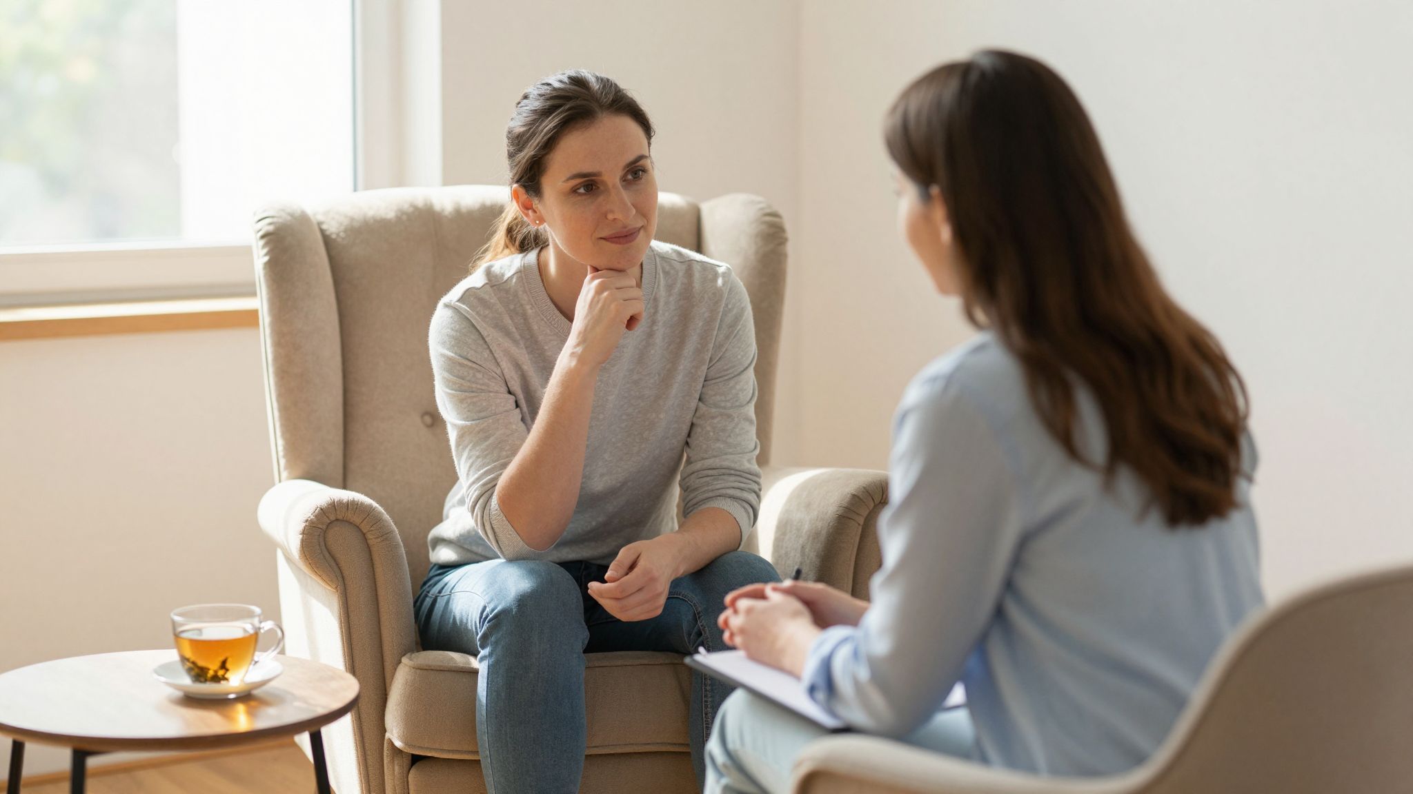 A pszichoterápia segíti a mélyebb érzelmi feldolgozást.