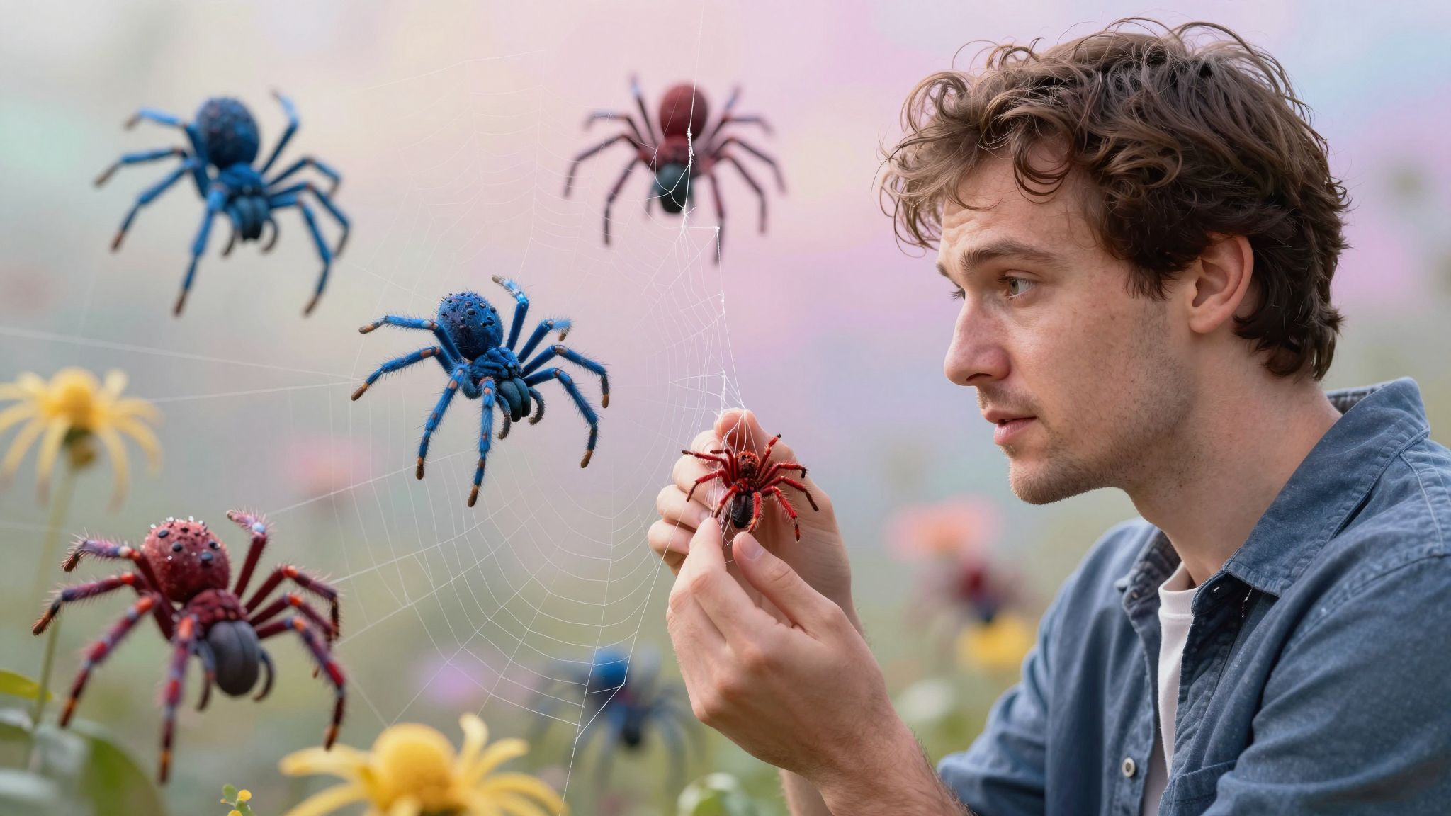 Az álombéli pókok színei különböző érzelmeket tükröznek.