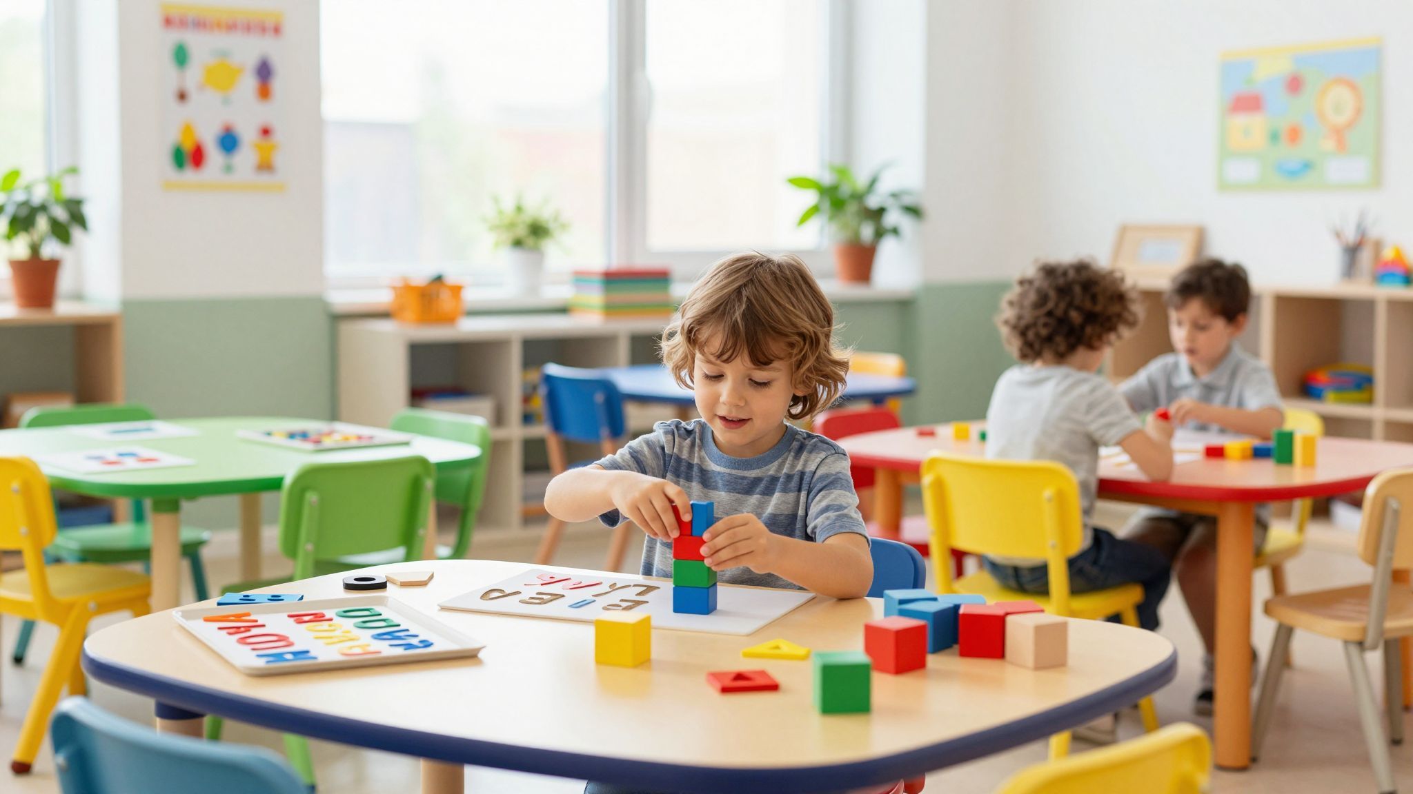 A Montessori-eszközök segítik a gyermekek önálló tanulását.