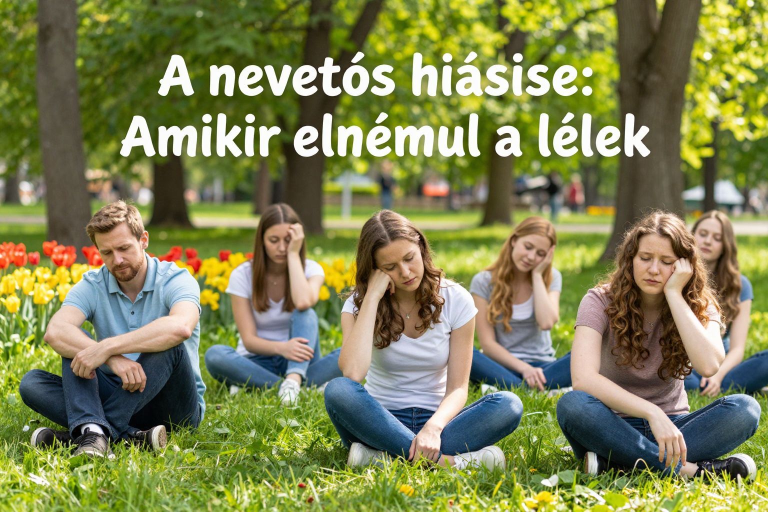 A nevetés hiánya a belső boldogság elvesztését jelzi.