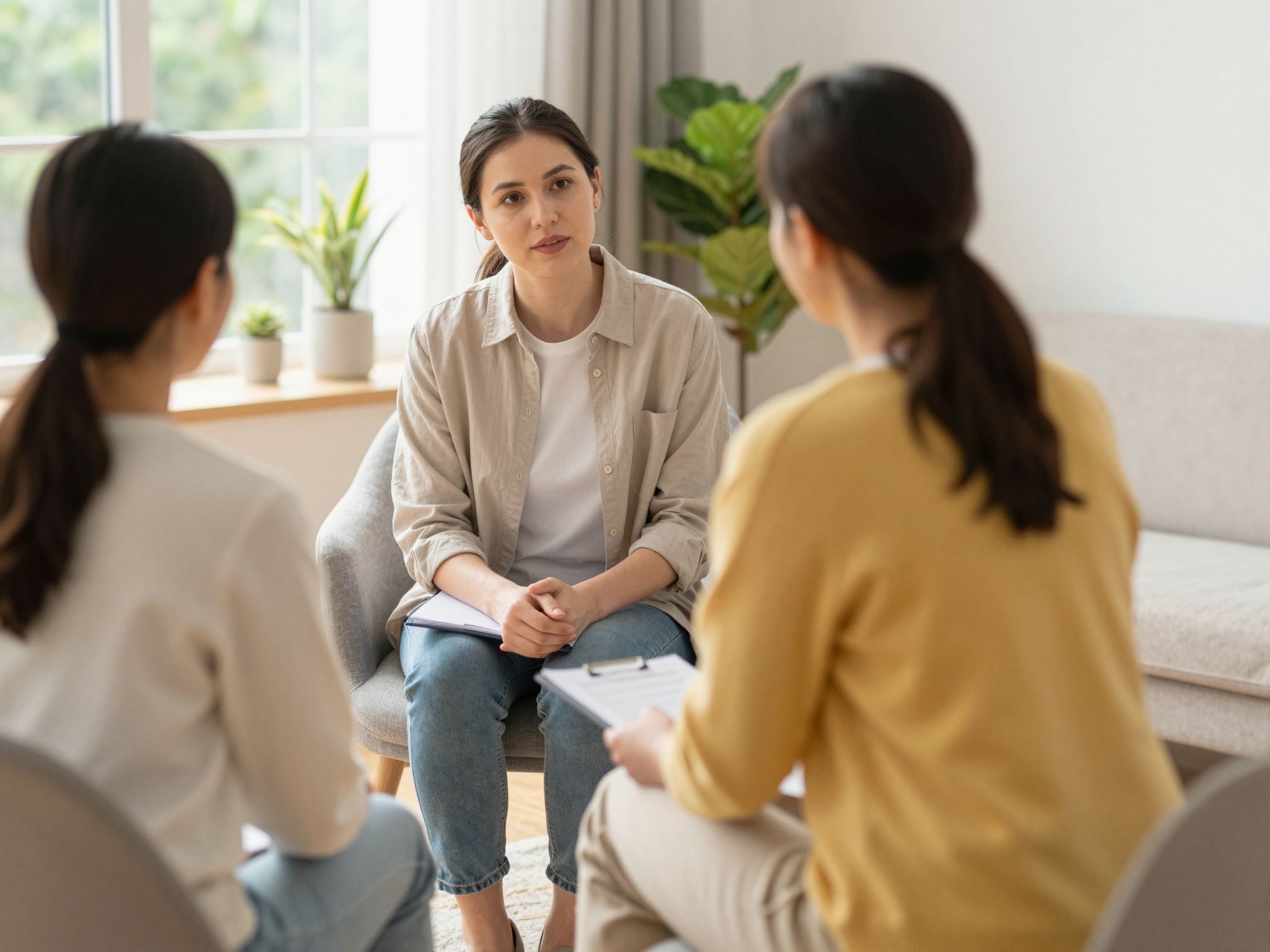 A terapeuta segíti a pácienst az áttolás felismerésében.